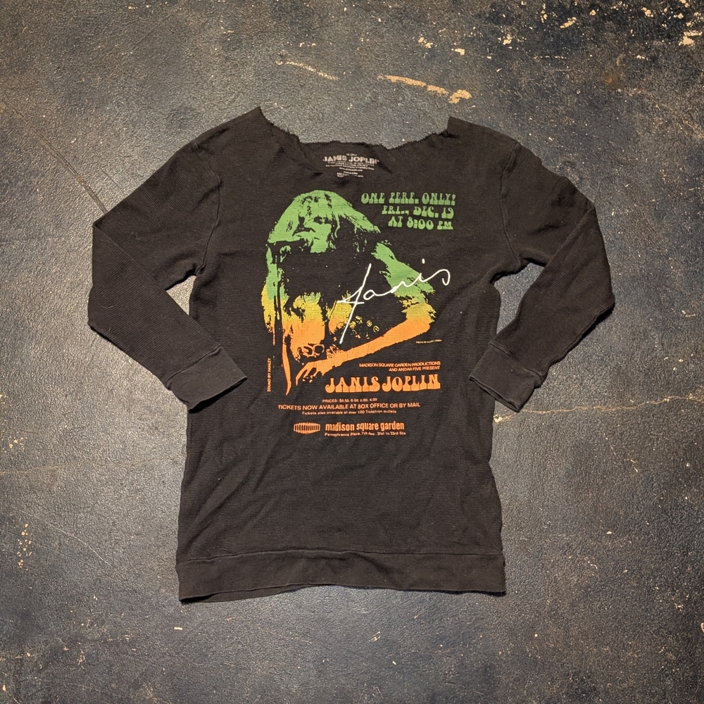 Black Janis Joplin Graphic Sweatshirt